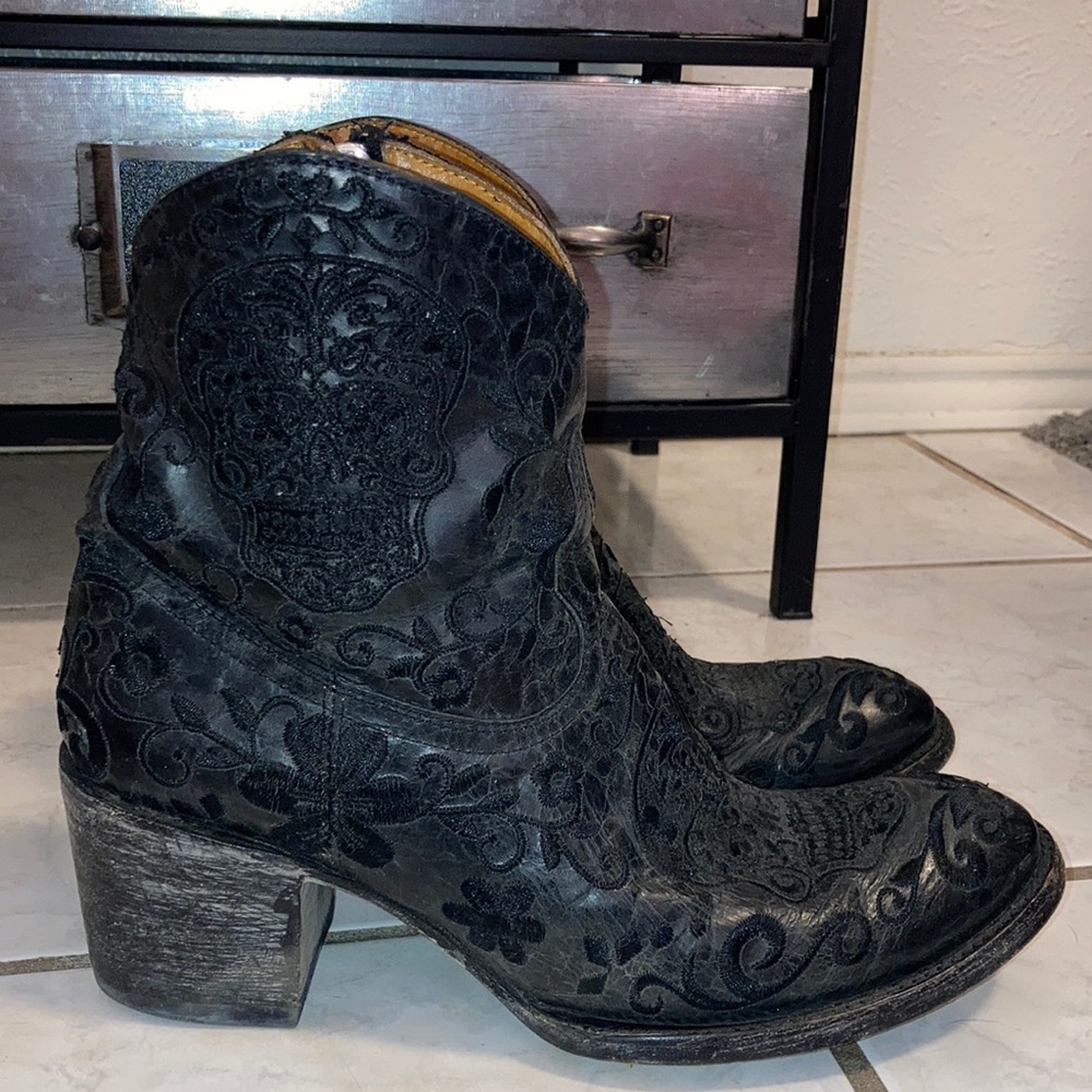 Black Old Gringo Booties